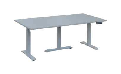 FLEXIMEET 180-100 výškově nastavitelný stůl, kovová podnož stříbrná, deska 25 mm, široký 1800 mm, šedá